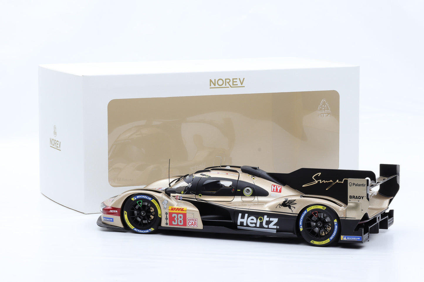 1:18 Norev Porsche 963 Hertz Team Jota #38 Le Mans 2024 Hanson Button