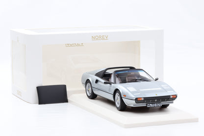 1:18 Norev Ferrari 308 GTS Quattrovalvole silver metallic Spider Targadach 1982