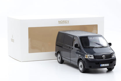 1:18 Norev Volkswagen Bus Transporter VW T5 Kasten 2003 grau 188616