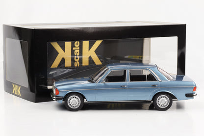 1:18 Mercedes-Benz 230E W123 1975 hellblau metallic KK Scale diecast