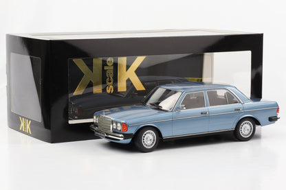 1:18 Mercedes-Benz 230E W123 1975 hellblau metallic KK Scale diecast