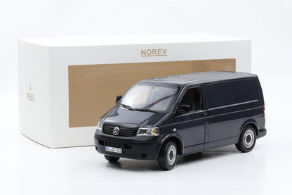1:18 Norev Volkswagen Bus Transporter VW T5 Kasten 2003 grau 188616