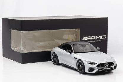 1:18 Mercedes-Benz AMG SL 63 4Matic+ Roadster Hightechsilber magno iScale Dealer