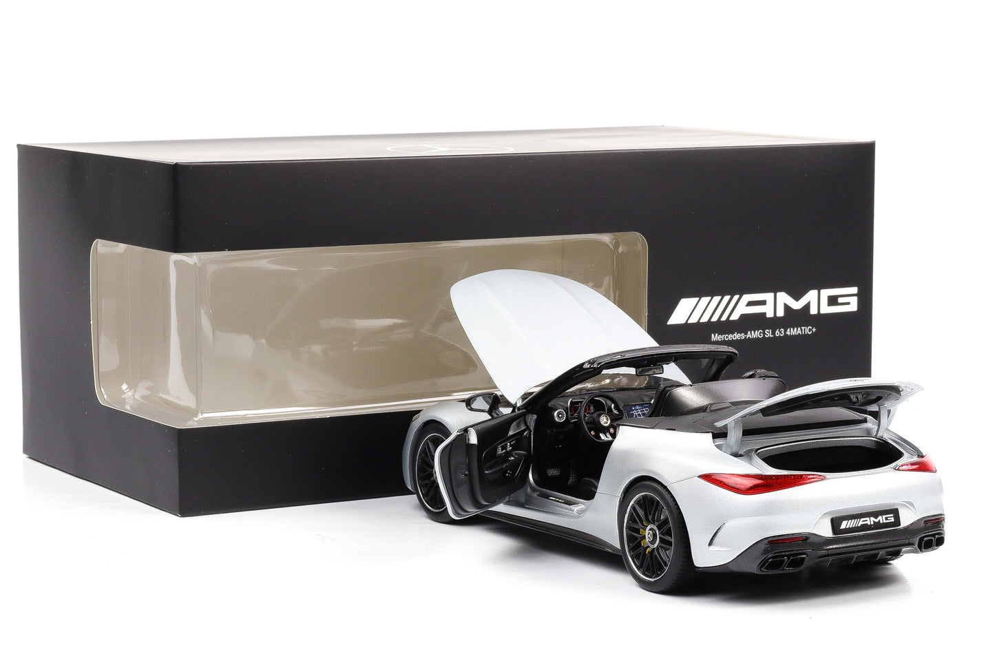 1:18 Mercedes-Benz AMG SL 63 4Matic+ Roadster Hightechsilber magno iScale Dealer
