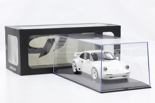 1:18 GT Spirit Porsche 911 964 Strosek Giga Coupe white 2024 mit Vitrine