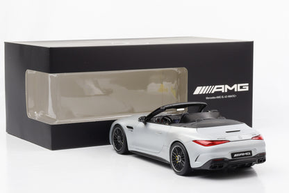 1:18 Mercedes-Benz AMG SL 63 4Matic+ Roadster Hightechsilber magno iScale Dealer