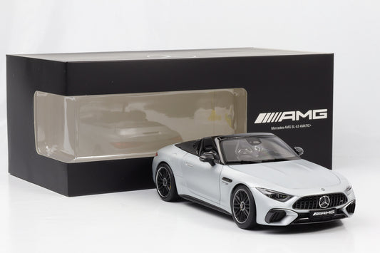 1:18 Mercedes-Benz AMG SL 63 4Matic+ Roadster Hightechsilber magno iScale Dealer