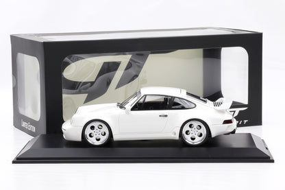 1:18 GT Spirit Porsche 911 964 Strosek Giga Coupe white 2024 mit Vitrine