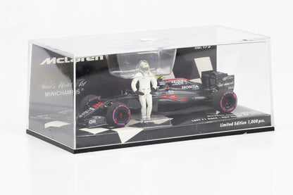 1:43 Minichamps McLaren Honda MP4-31 Jenson Button Last F1 Race Abu Dhabi GP 2016