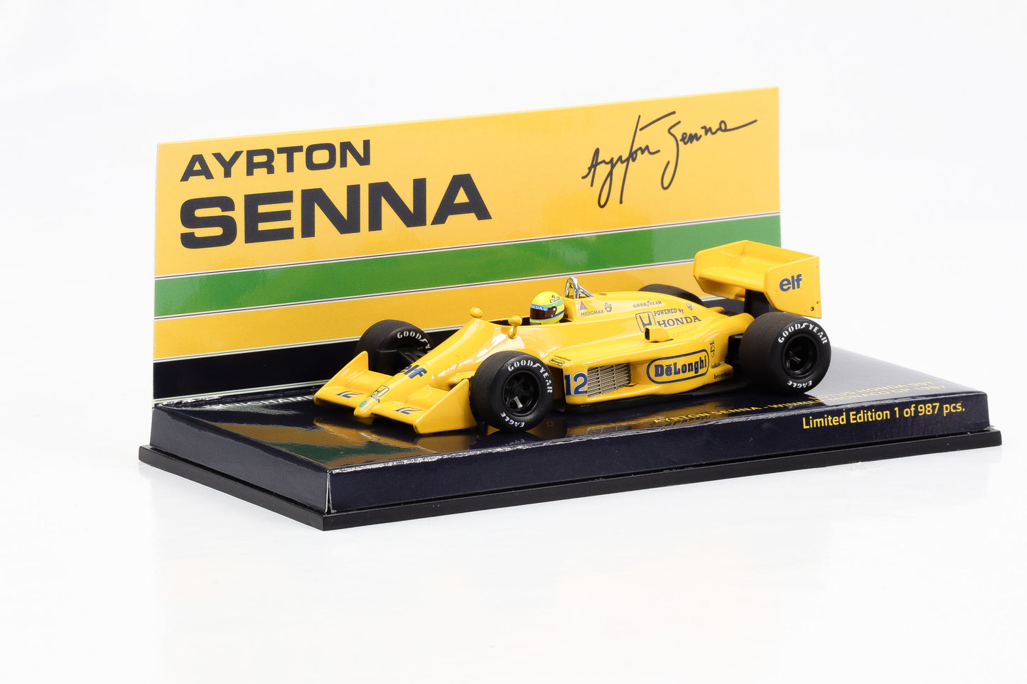 1:43 Minichamps Lotus Honda 99T Ayrton Senna #12 Winner Monaco GP 1987 Formel 1