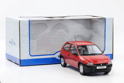 1:18 Opel Corsa B 1993 rot mit Vitrine MCG18513 diecast