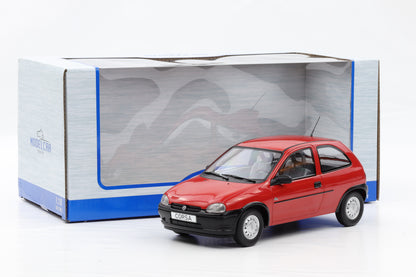 1:18 Opel Corsa B 1993 rot mit Vitrine MCG18513 diecast
