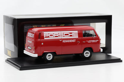 1:18 KK-Scale VW Volkswagen T2b Bus Kasten Porsche Renndienst 1972