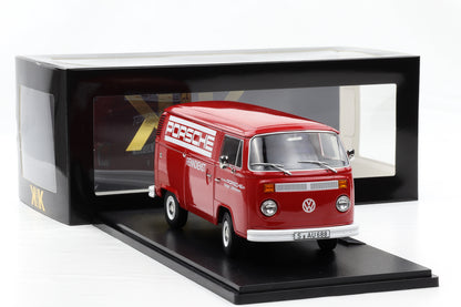 1:18 KK-Scale VW Volkswagen T2b Bus Kasten Porsche Renndienst 1972