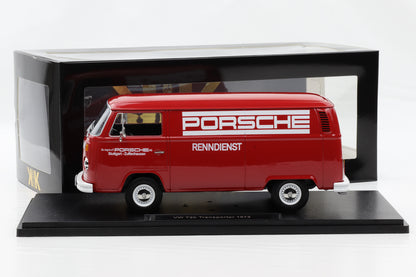 1:18 KK-Scale VW Volkswagen T2b Bus Kasten Porsche Renndienst 1972