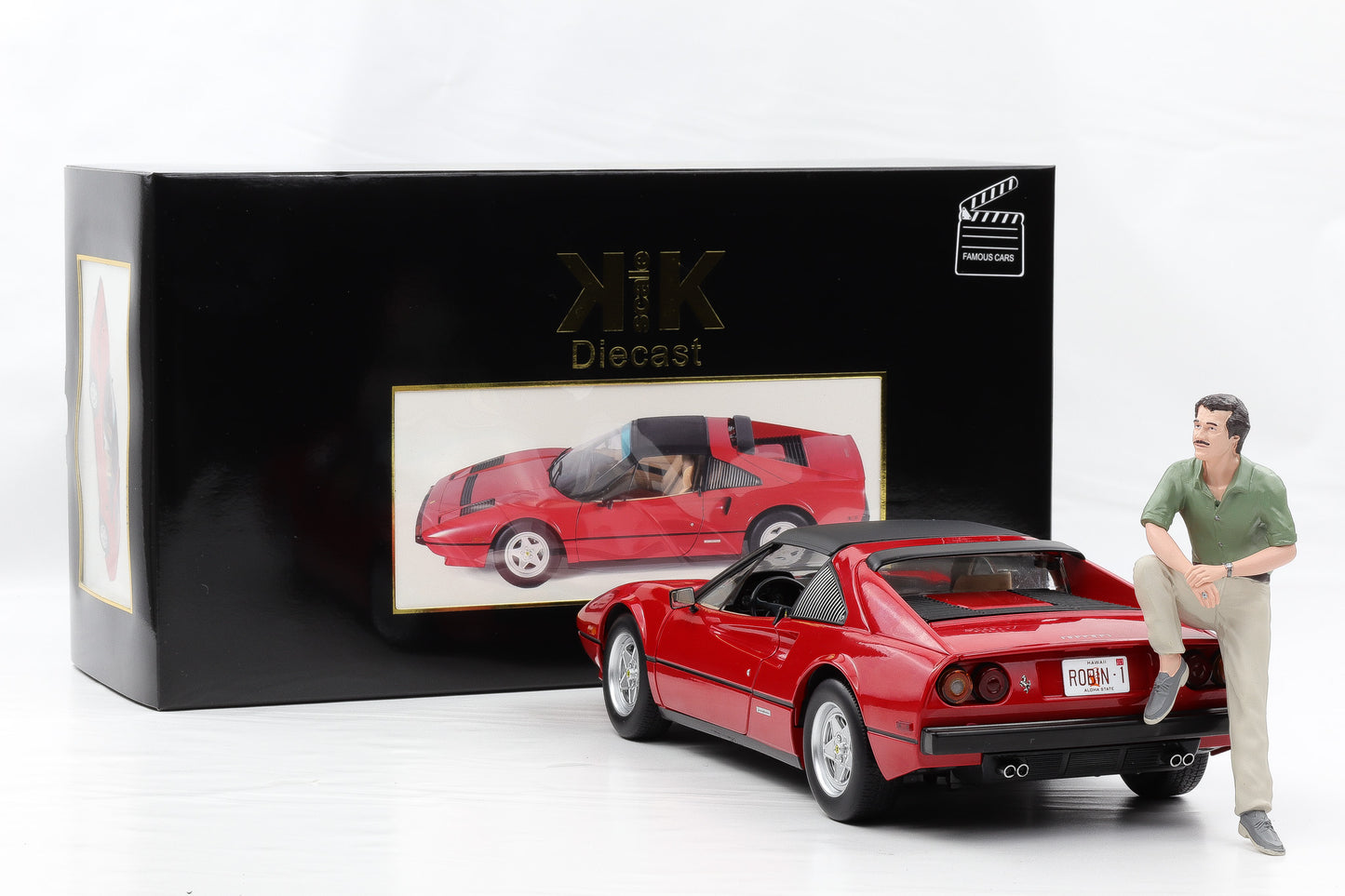 1:12 KK-Scale Ferrari 308 GTS QV 1982 rot TV Movie Magnum mit Figur