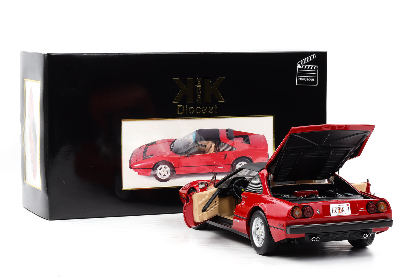 1:12 KK-Scale Ferrari 308 GTS QV US-Version 1982 TV-Serie Magnum rot / opening