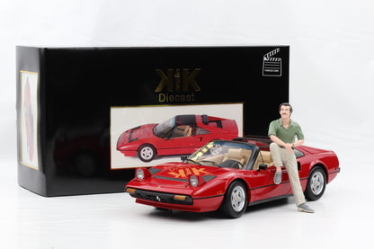 1:12 KK-Scale Ferrari 308 GTS QV 1982 rot TV Movie Magnum mit Figur