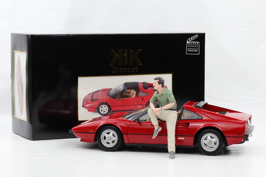 1:12 KK-Scale Ferrari 308 GTS QV 1982 rot TV Movie Magnum mit Figur