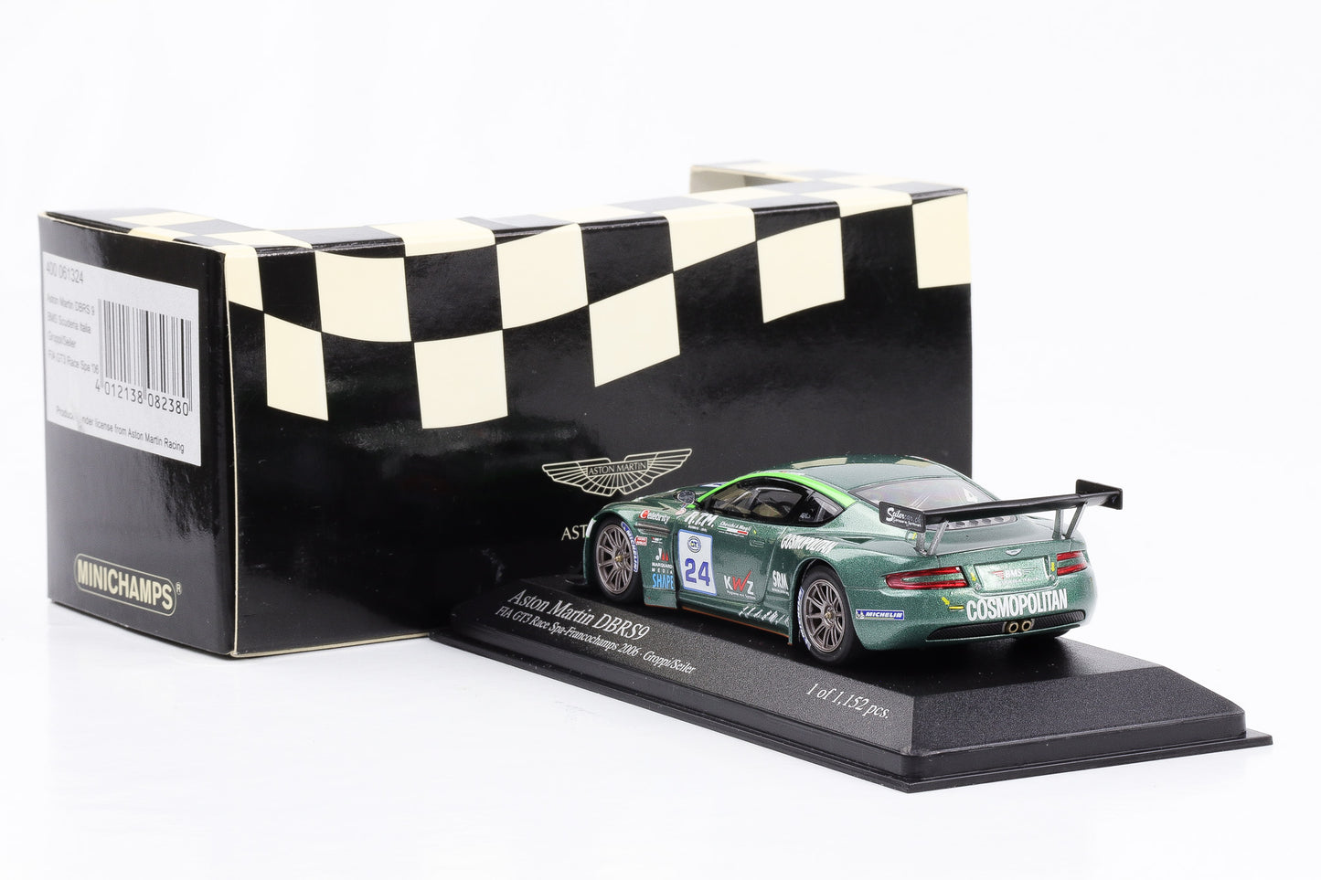 1:43 Minichamps Aston Martin DBRS9 FIA GT3 Race Spa-Francochamps 2006 Groppi Seiler