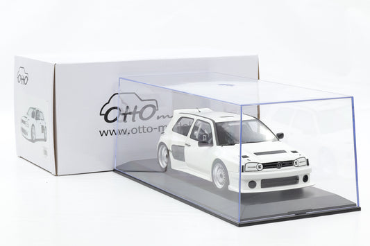 1:18 OTTOmobile VW Volkswagen Golf 3 III Khyzyl Saleem 2024 white + Vitrine