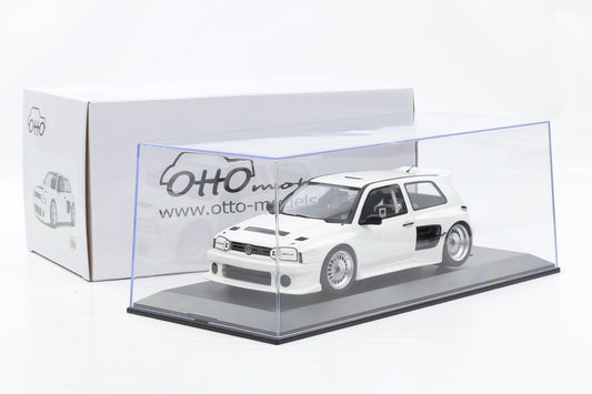 1:18 OTTOmobile VW Volkswagen Golf 3 III Khyzyl Saleem 2024 white + Vitrine