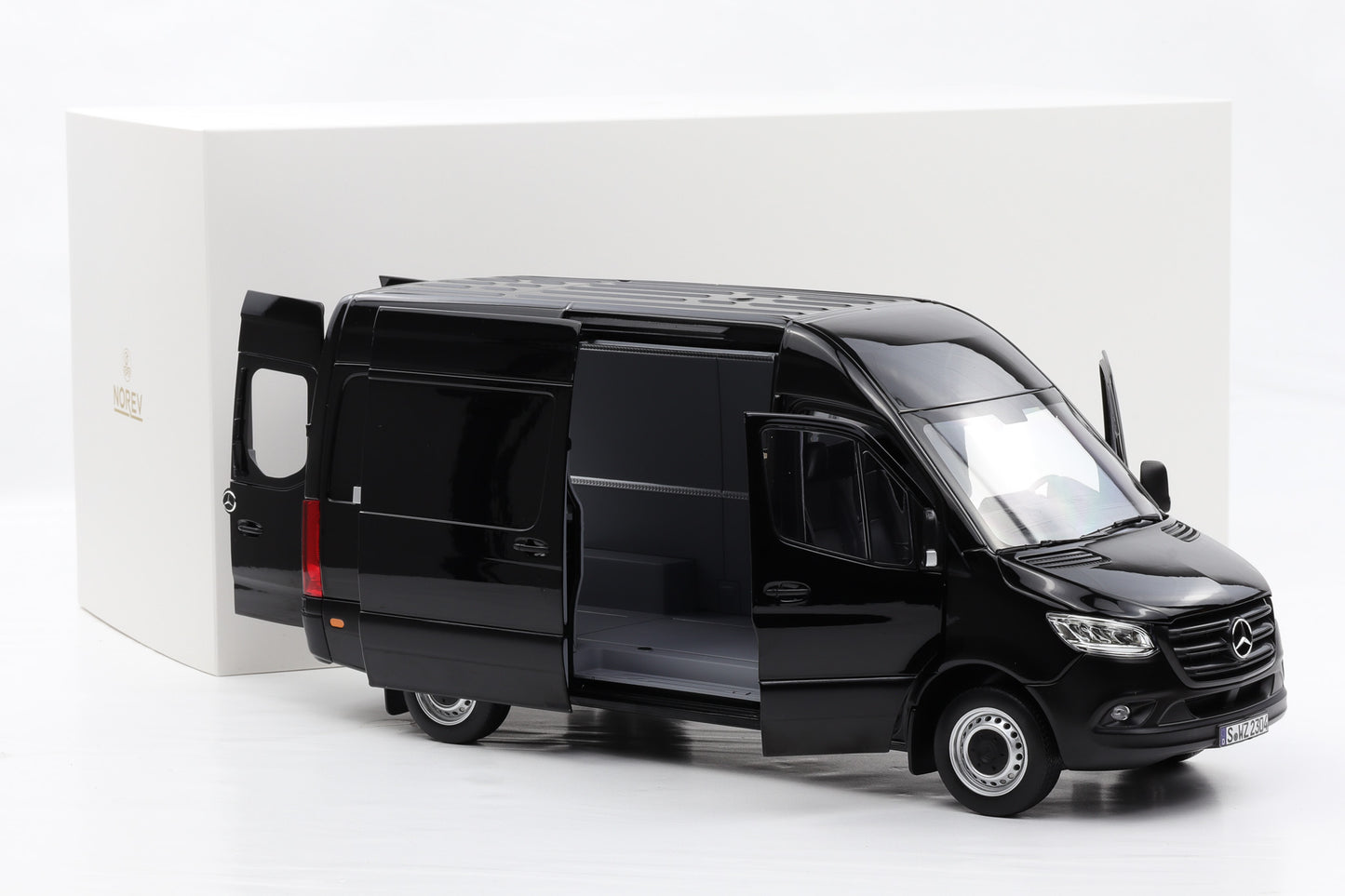 1:18 Norev Mercedes Benz Sprinter Bus Transporter 2018 schwarz 183041