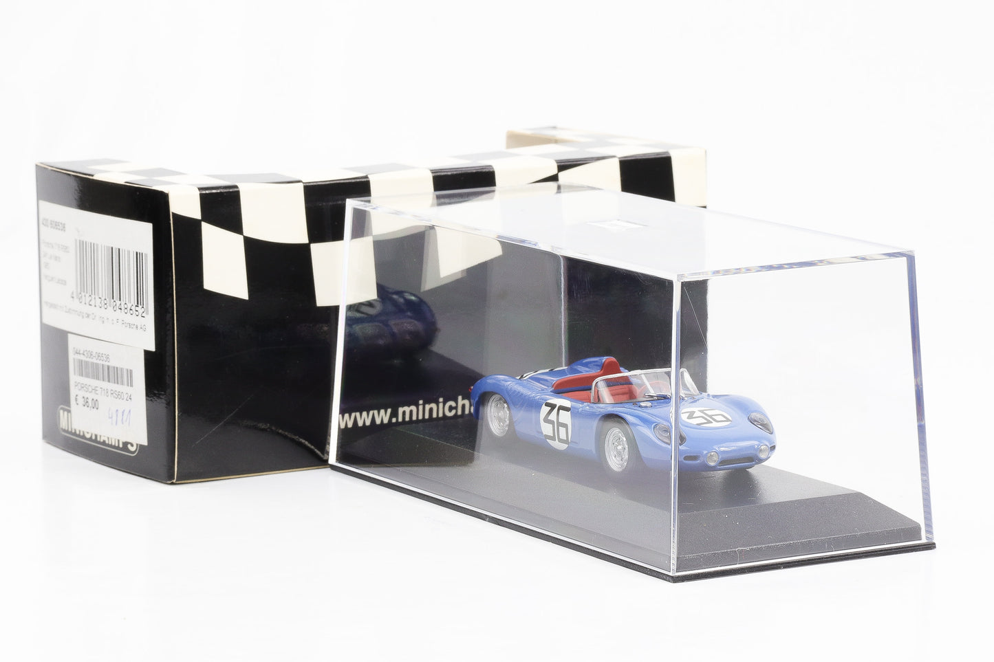 1:43 Minichamps Porsche 718 RS60 24h Le Mans 1960 Kerguen Lacaze #36