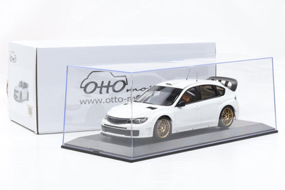 1:18 OTTO mobile Subaru Impreza WRC Custom 2008 weiss OT1037 + Vitrine