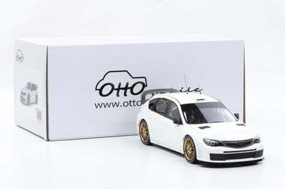 1:18 OTTO mobile Subaru Impreza WRC Custom 2008 weiss OT1037 + Vitrine