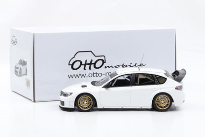 1:18 OTTO mobile Subaru Impreza WRC Custom 2008 weiss OT1037 + Vitrine