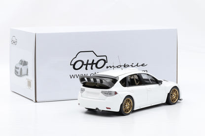 1:18 OTTO mobile Subaru Impreza WRC Custom 2008 weiss OT1037 + Vitrine