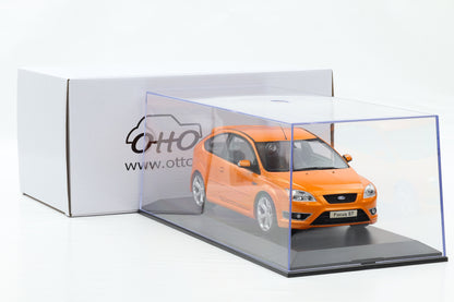 1:18 OTTOmobile Ford Focus Mk2 ST 2.5 2006 orange metallic OT961 + Vitrine