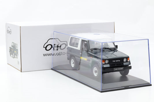 1:18 OTTOmobile Toyota Land Cruiser LJ 73 1987 grau OT437 + Vitrine