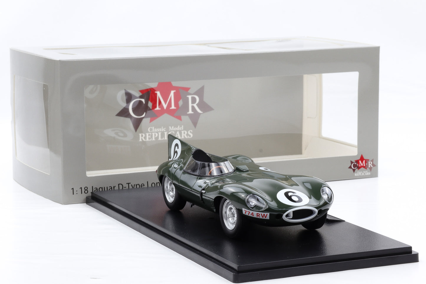 1:18 CMR Jaguar D-Type #6 Sieger 24h LeMans 1955 Hawthorn Bueb + Vitrine