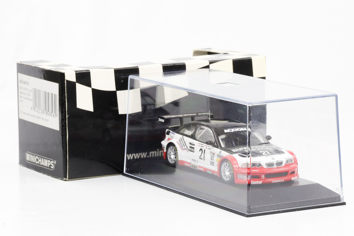 1:43 Minichamps BMW M3 GTR 24h Daytona 2004 Said Auberlen Marks Hand #21