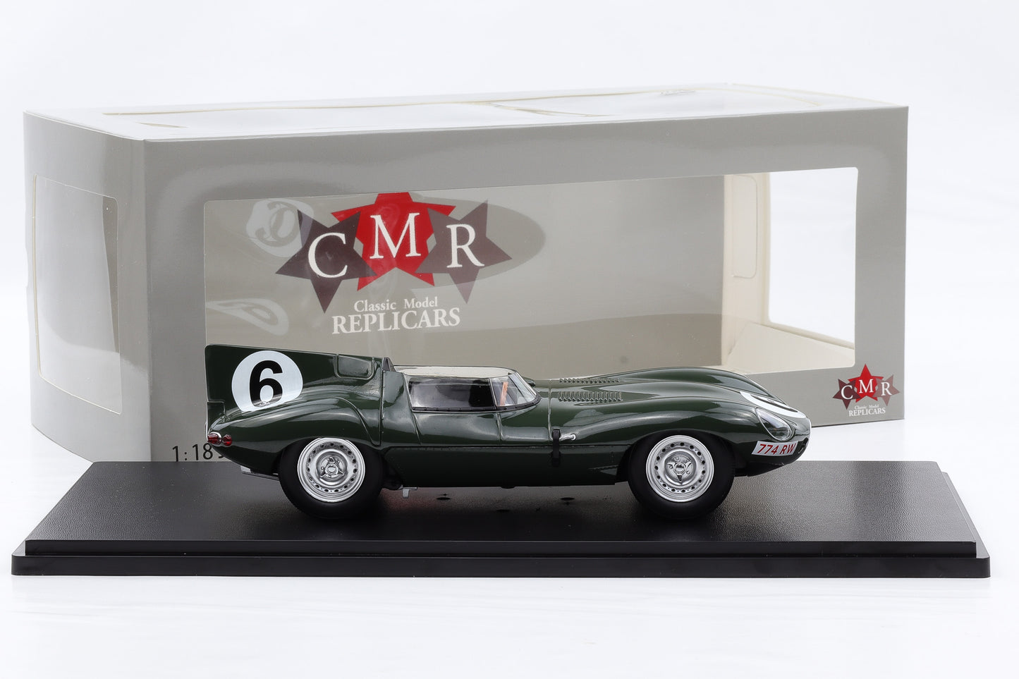 1:18 CMR Jaguar D-Type #6 Sieger 24h LeMans 1955 Hawthorn Bueb + Vitrine
