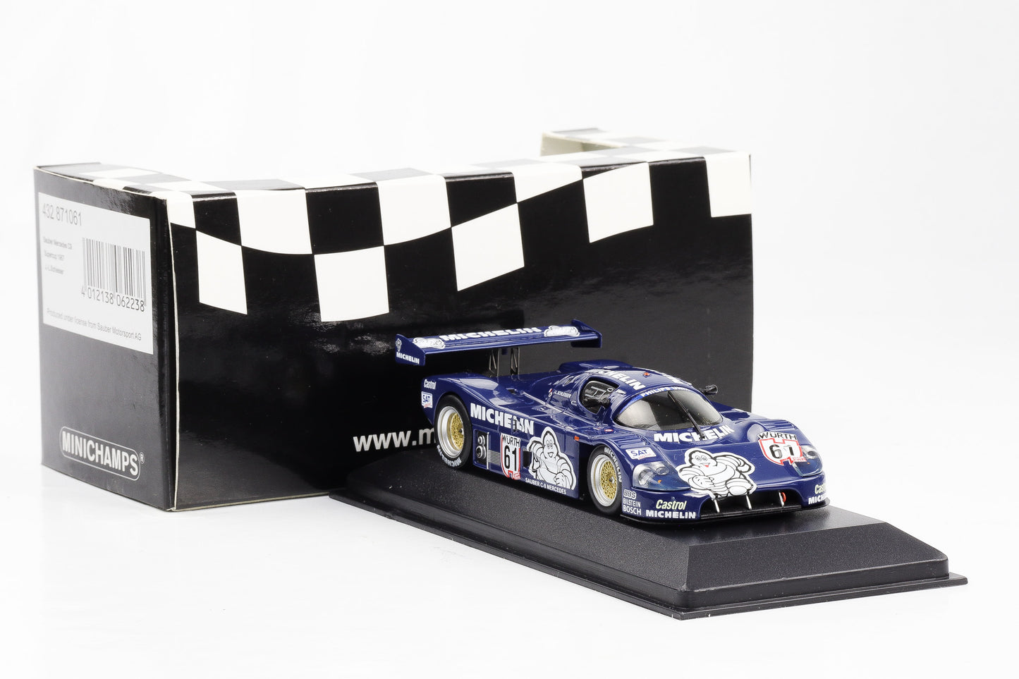 1:43 Minichamps Sauber-Mercedes C9 Supercup 1987 J.L. Schlesser #61