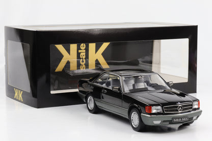 1:18 KK-Scale Mercedes-Benz 500 SEC C126 1987 black diecast