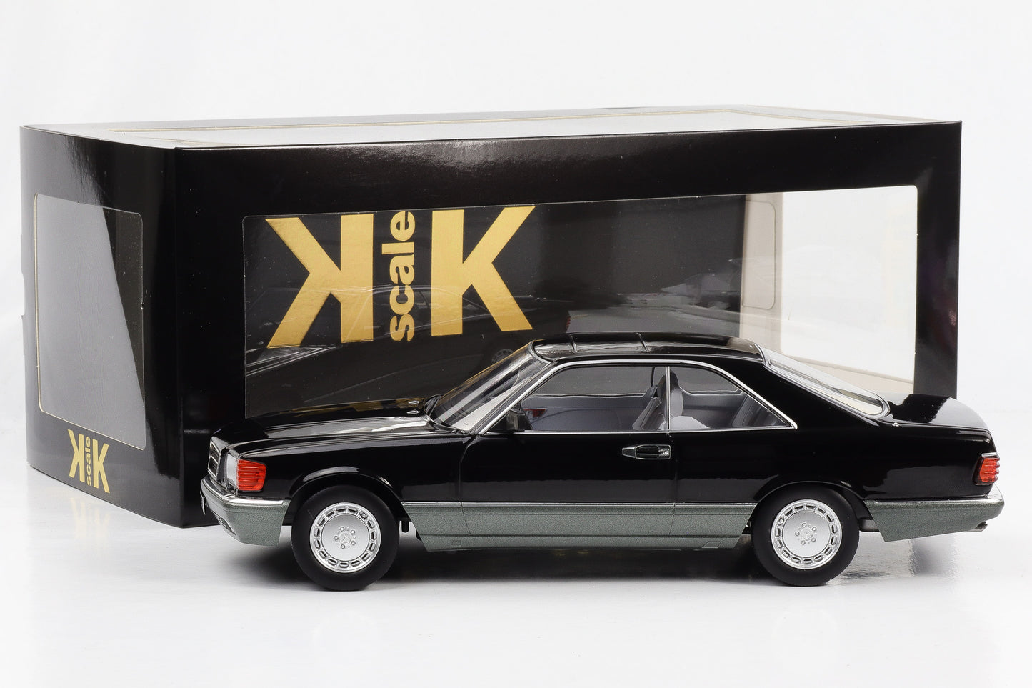 1:18 KK-Scale Mercedes-Benz 500 SEC C126 1987 black diecast