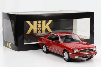 1:18 KK-Scale Mercedes-Benz 500 SEC Coupe C126 1987 red metallic diecast