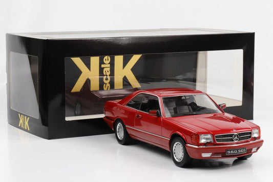 1:18 KK-Scale Mercedes-Benz 500 SEC Coupe C126 1987 rot metallic diecast