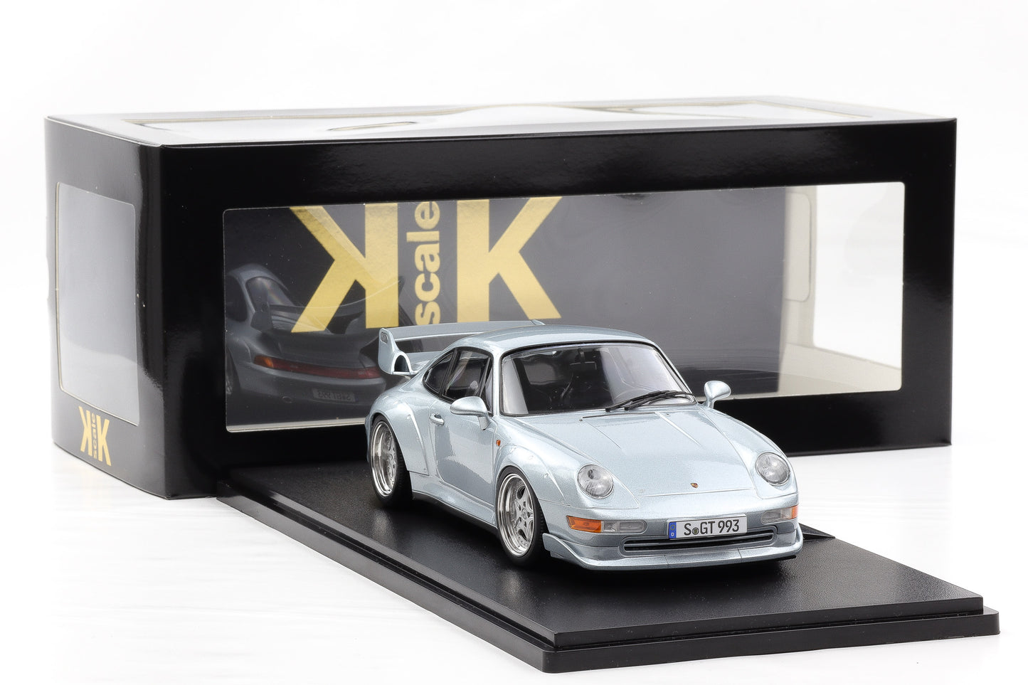 1:18 KK Scale Porsche 911 993 GT2 1996 polarsilber mit Speedline Felgen / Diecast