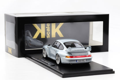 1:18 KK Scale Porsche 911 993 GT2 1996 polarsilber mit Speedline Felgen / Diecast