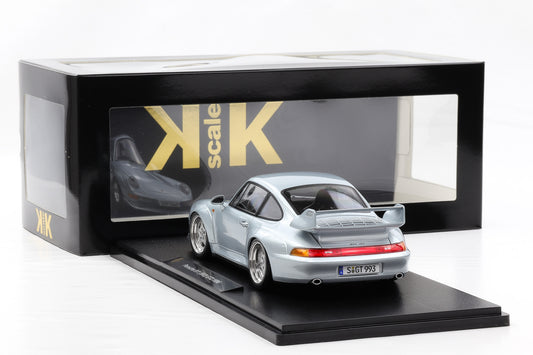 1:18 KK Scale Porsche 911 993 GT2 1996 polarsilber mit Speedline Felgen / Diecast