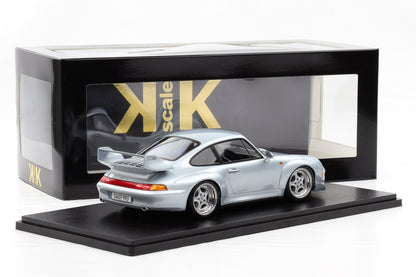 1:18 KK Scale Porsche 911 993 GT2 1996 polarsilber mit Speedline Felgen / Diecast