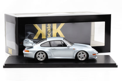 1:18 KK Scale Porsche 911 993 GT2 1996 polarsilber mit Speedline Felgen / Diecast
