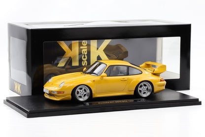 1:18 KK Scale Porsche 911 993 GT2 1996 speedgelb mit Speedline Felgen / Diecast