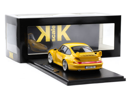 1:18 KK Scale Porsche 911 993 GT2 1996 speedgelb mit Speedline Felgen / Diecast