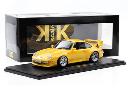 1:18 KK Scale Porsche 911 993 GT2 1996 speedgelb mit Speedline Felgen / Diecast